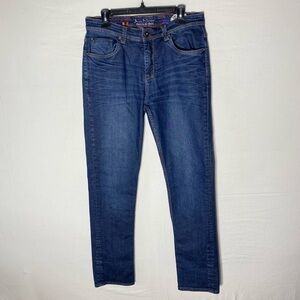 Au Noir Dark Wash Dean Fit Slim Straight Leg Jeans 32